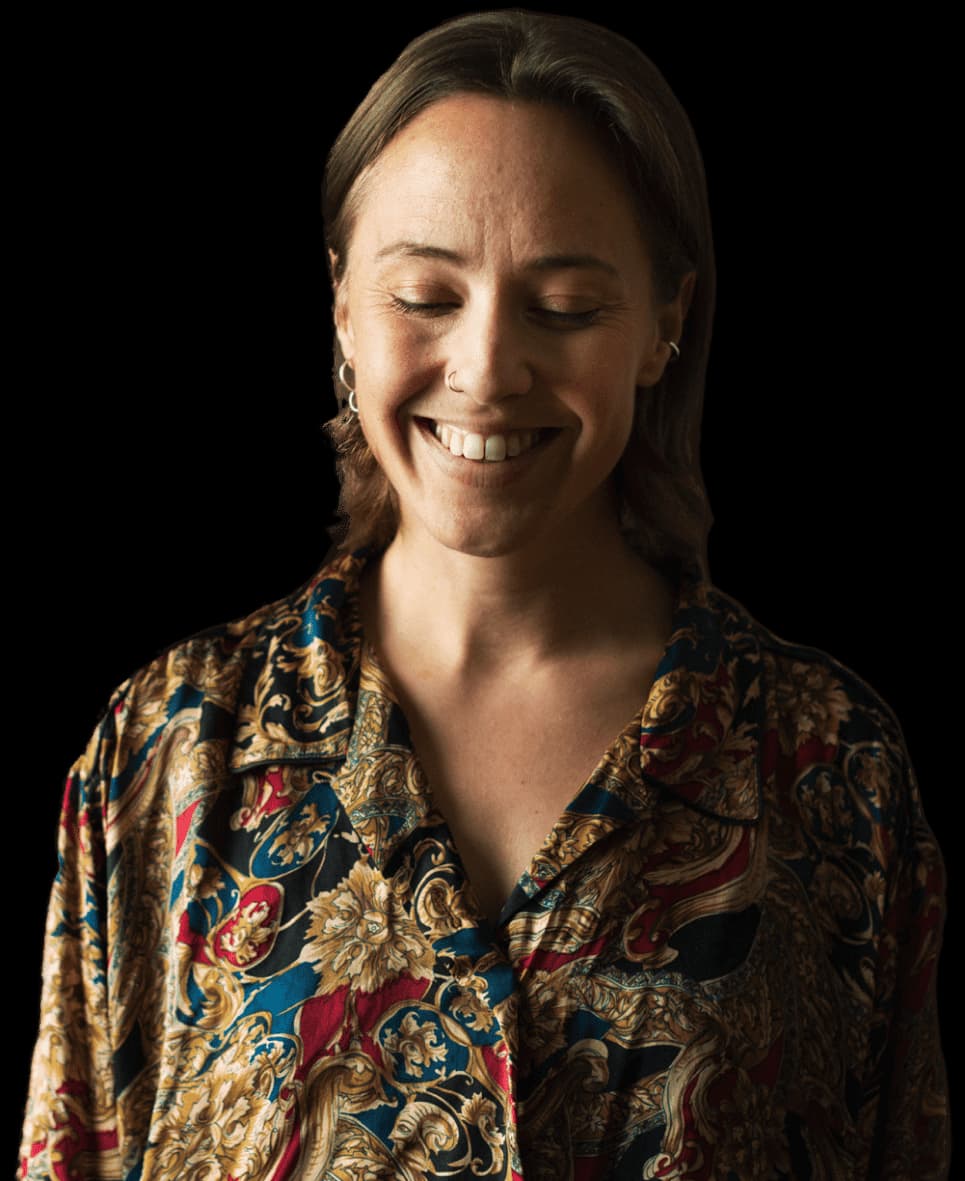 Portrait of Lovisa smiling.