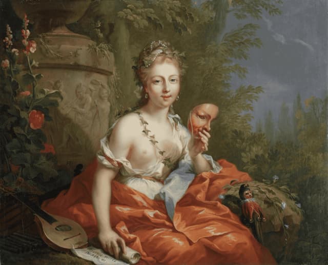 Barock image with Lovisas head copy-pasted onto the image.
